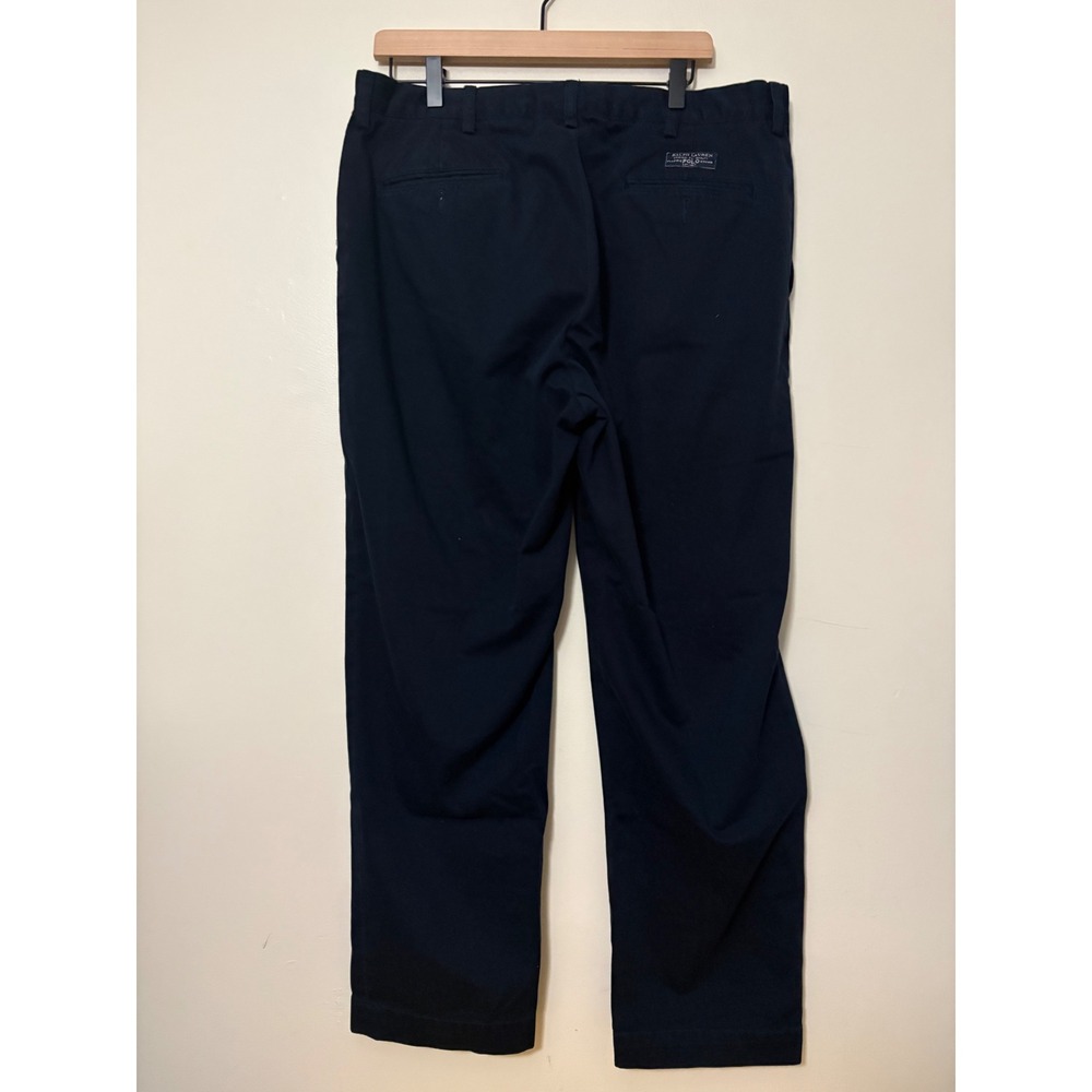 Polo Ralph Lauren Mens Prospect Pant Navy Blue Cotton Chino Straight Leg 36x30 - Picture 3 of 6